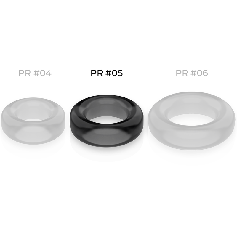 POWERING - SUPER FLEXIBLE AND RESISTANT PENIS RING 4.8CM PR05 BLACK - 53Xshop