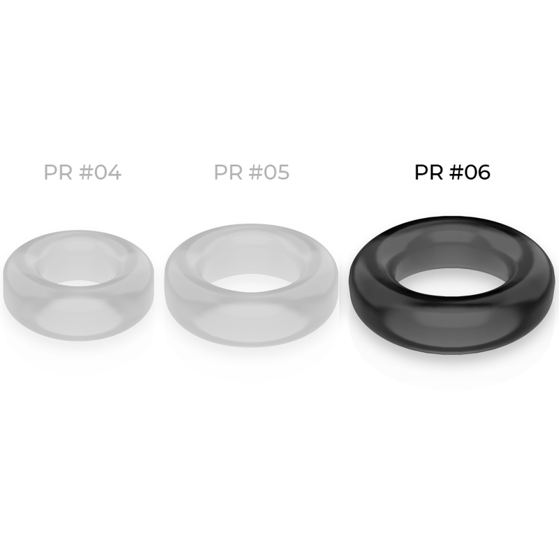 POWERING - SUPER FLEXIBLE AND RESISTANT PENIS RING 5.5CM PR06 BLACK - 53Xshop