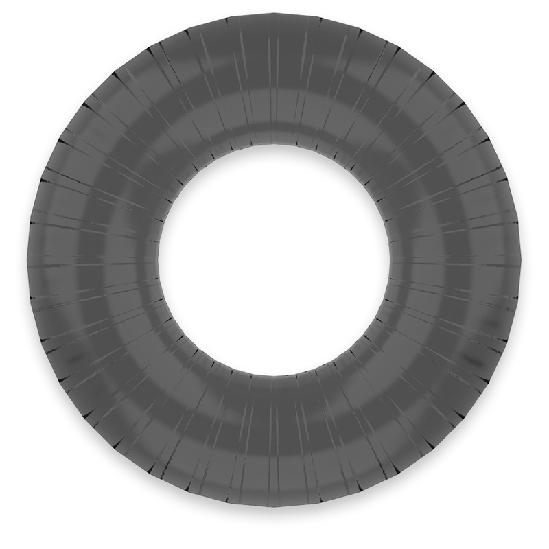 POWERING - SUPER FLEXIBLE AND RESISTANT PENIS RING 4.5CM PR07 BLACK - 53Xshop