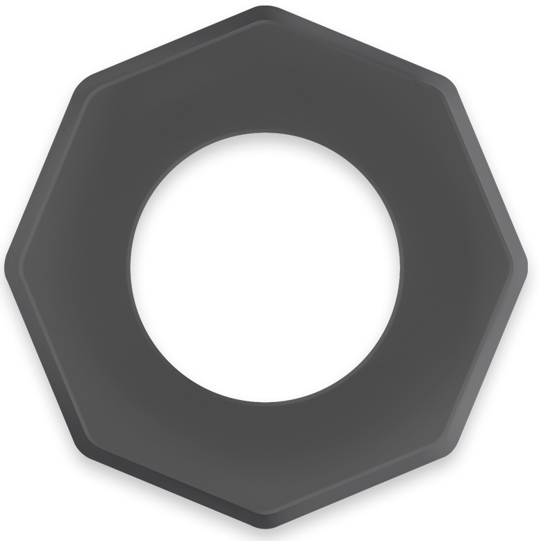 POWERING - SUPER FLEXIBLE AND RESISTANT PENIS RING 5CM PR10 BLACK - 53Xshop