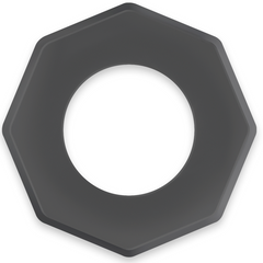 POWERING - SUPER FLEXIBLE AND RESISTANT PENIS RING 5CM PR10 BLACK - 53Xshop