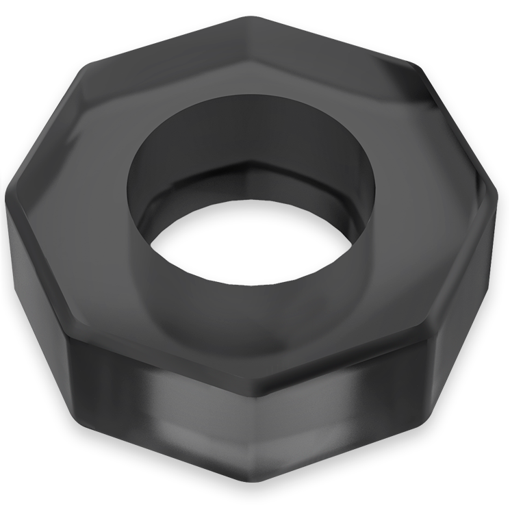 POWERING - SUPER FLEXIBLE AND RESISTANT PENIS RING 5CM PR10 BLACK - 53Xshop