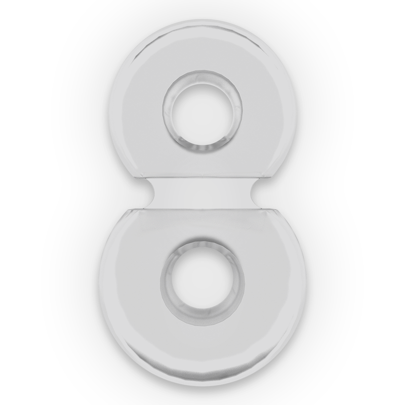 POWERING - SUPER FLEXIBLE AND RESISTANT DOUBLE PENIS RING PR09 CLEAR - 53Xshop