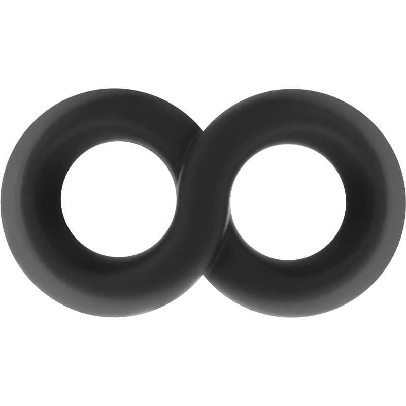 POWERING - SUPER FLEXIBLE AND RESISTANT PENIS AND TESTICLE RING PR12 BLACK - 53Xshop