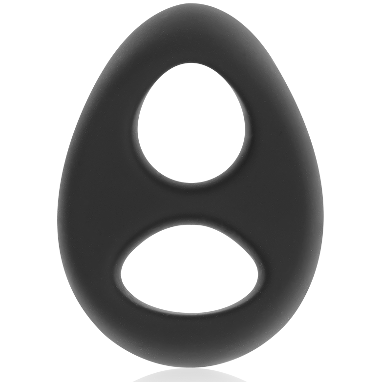 POWERING - SUPER FLEXIBLE AND RESISTANT PENIS AND TESTICLE RING PR13 BLACK - 53Xshop