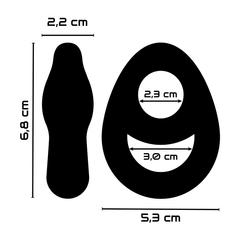 POWERING - SUPER FLEXIBLE AND RESISTANT PENIS AND TESTICLE RING PR14 BLACK - 53Xshop