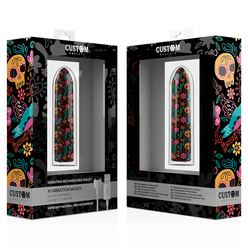 CUSTOM BULLETS - RECHARGEABLE SKULL MAGNETIC BULLET 10 INTENSITIES - 53Xshop