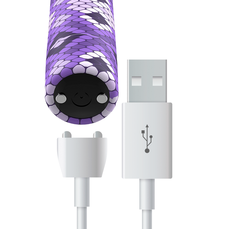 CUSTOM BULLETS - RECHARGEABLE SNAKE PURPLE MAGNETIC BULLET 10 INTENSITIES - 53Xshop