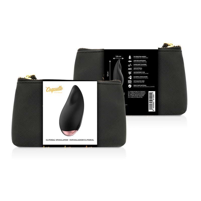 COQUETTE CHIC DESIRE - CLITORIAL STIMULATOR BLACK / GOLD DROP - 53Xshop