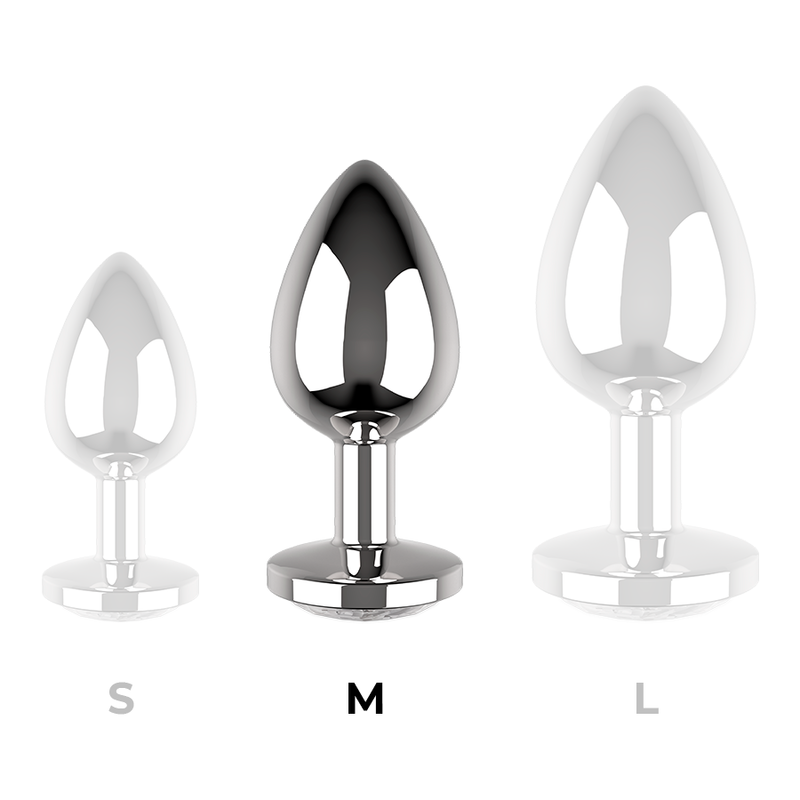 COQUETTE CHIC DESIRE - ANAL PLUG METAL CLEAR COLOR SIZE M 3.5 X 8 CM - 53Xshop