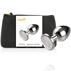 COQUETTE CHIC DESIRE - ANAL PLUG METAL CLEAR COLOR SIZE M 3.5 X 8 CM - 53Xshop