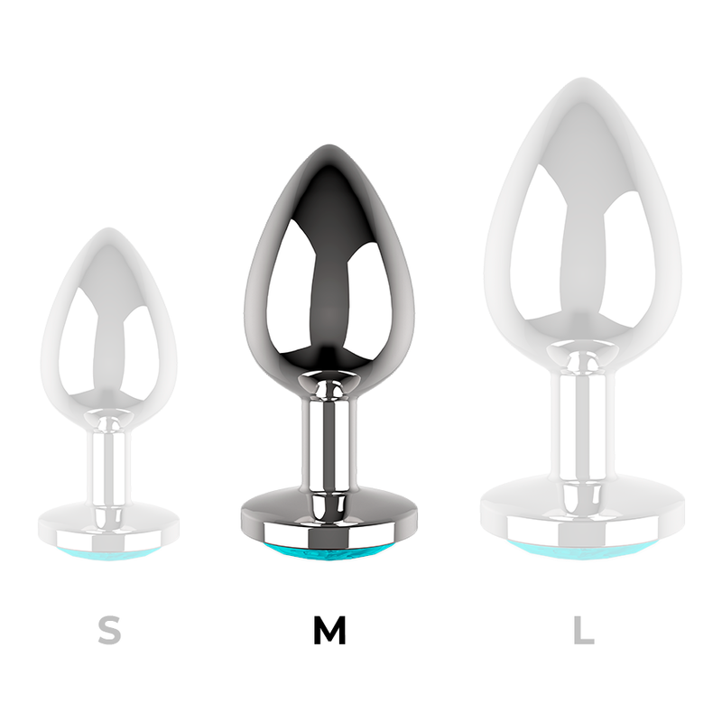 COQUETTE TOYS - ANAL PLUG METAL BLUE COLOR SIZE M 3.5 X 8CM - 53Xshop
