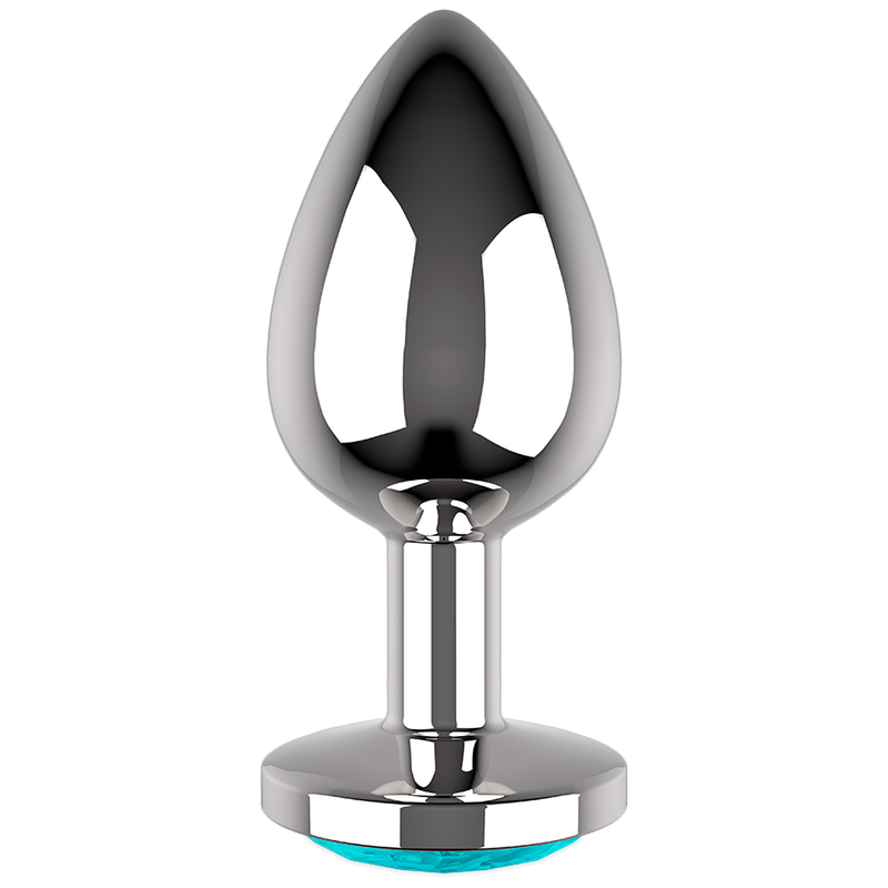 COQUETTE TOYS - ANAL PLUG METAL BLUE COLOR SIZE M 3.5 X 8CM - 53Xshop