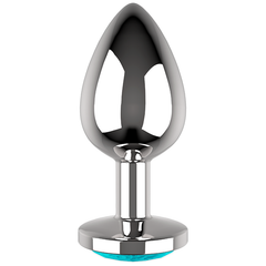 COQUETTE TOYS - ANAL PLUG METAL BLUE COLOR SIZE M 3.5 X 8CM - 53Xshop