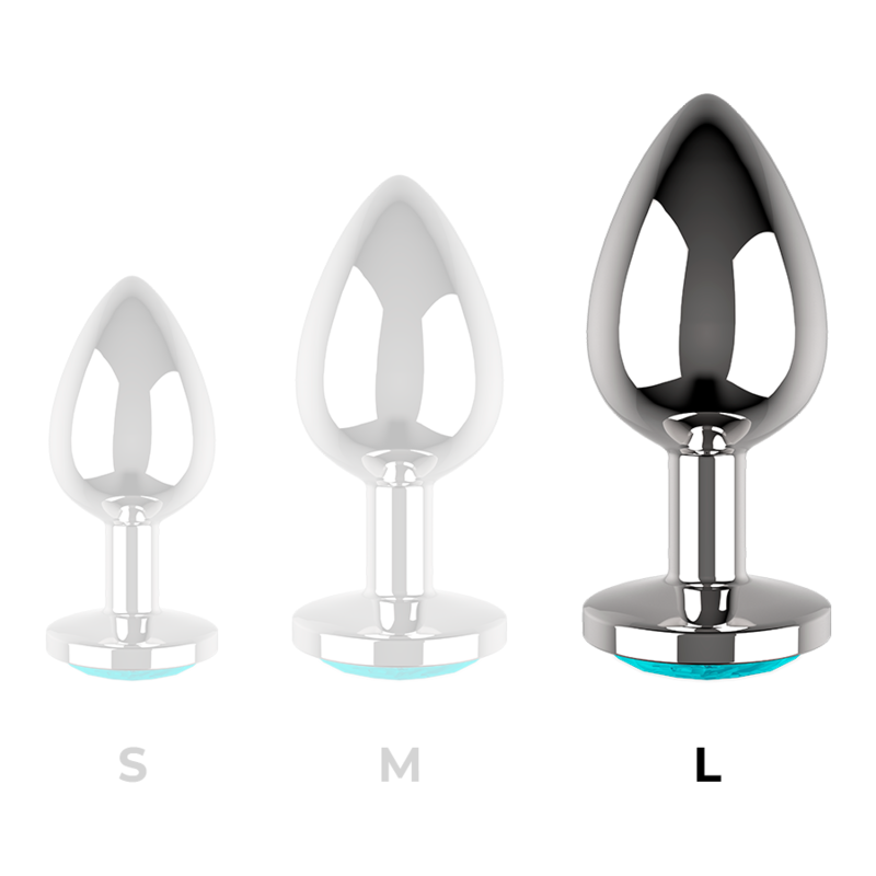 COQUETTE CHIC DESIRE - ANAL PLUG METAL BLUE COLOR SIZE L 4 X 9 CM - 53Xshop