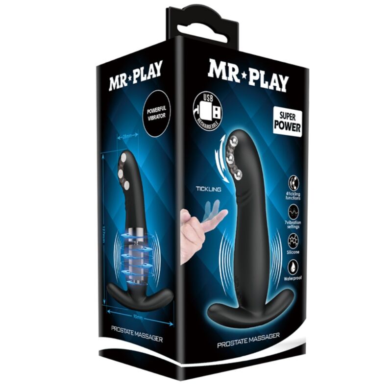 MR PLAY - RECHARGEABLE BLACK PROSTATE MASSAGER - 53Xshop