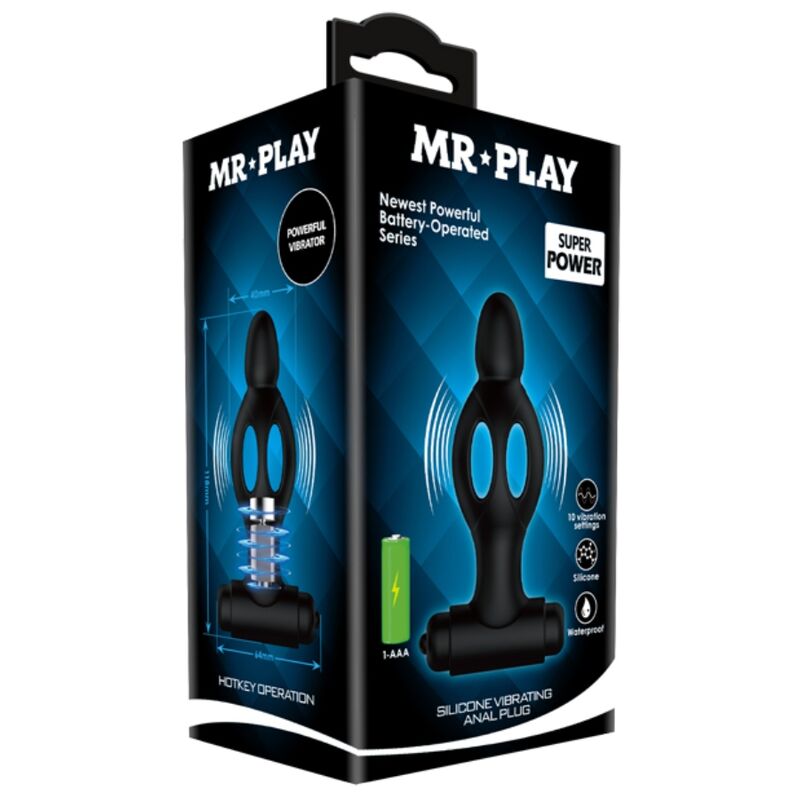 MR PLAY - SILICONE ANAL PLUG WITH VIBRATION - 53Xshop