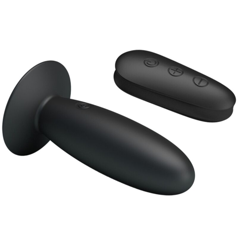 MR PLAY - ANAL PLUG WITH VIBRATION BLACK REMOTE CONTROL - 53Xshop