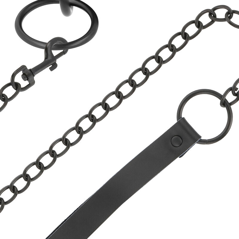 DARKNESS - BLACK NECKLACE WITH CHAIN - 53Xshop