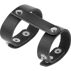 DARKNESS - LEATHER ADJUSTABLE PENIS AND TESTICLE RING - 53Xshop