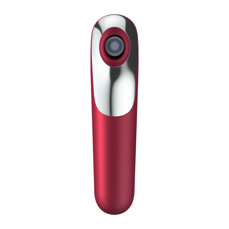 SATISFYER - DUAL LOVE VIBRATOR AND SUCTIONER WITH PULSED AIR RED - 53Xshop