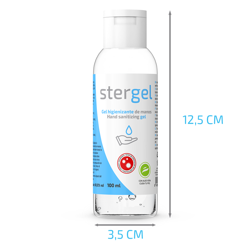 STERGEL - HYDROALCOHOLIC HAND SANITIZING GEL ALOE VERA 100ML - 53Xshop