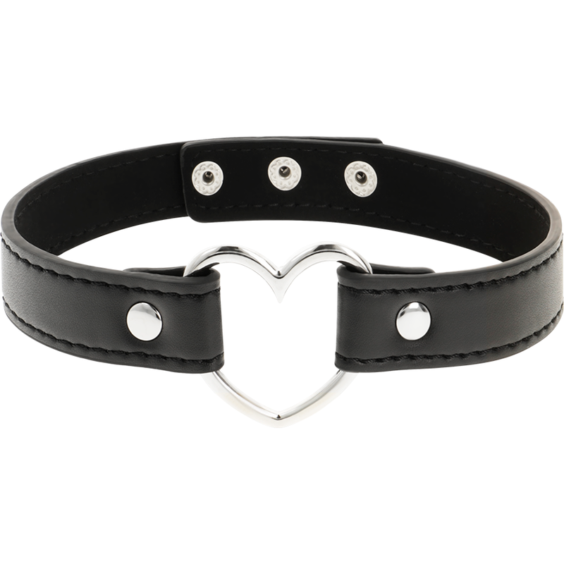 COQUETTE CHIC DESIRE - VEGAN LEATHER NECKLACE WOMAN HEART ACCESSORY - 53Xshop