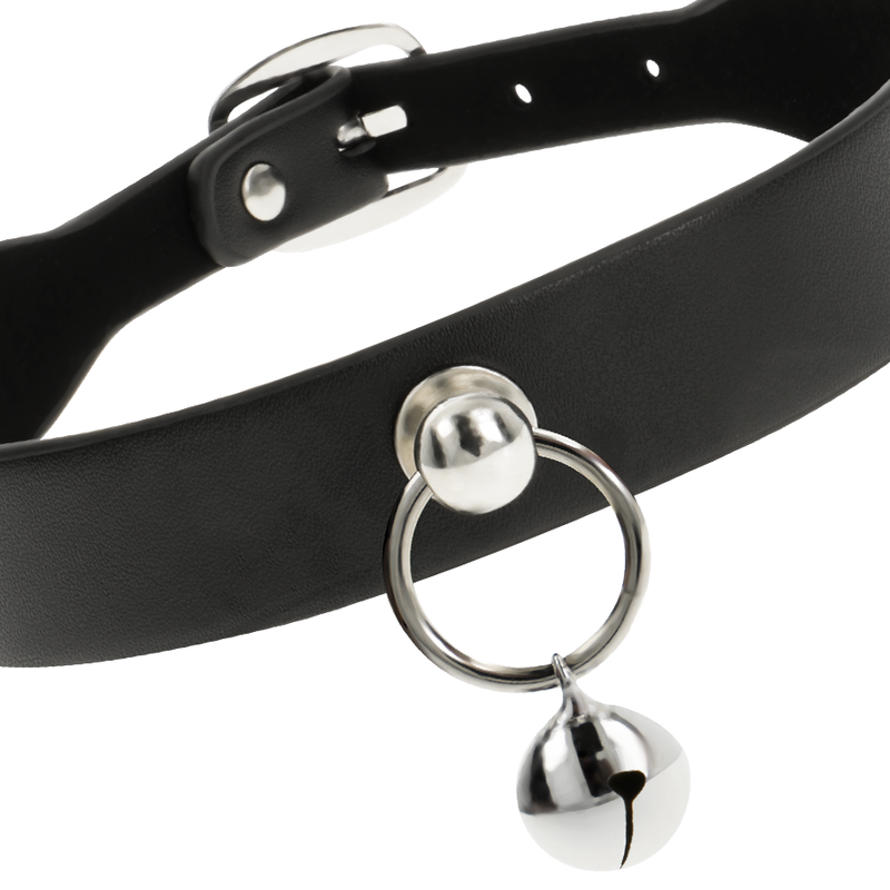 COQUETTE CHIC DESIRE - VEGAN LEATHER NECKLACE WOMAN ACCESSORY RATTLE/HOOP - 53Xshop