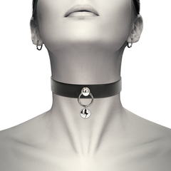 COQUETTE CHIC DESIRE - VEGAN LEATHER NECKLACE WOMAN ACCESSORY RATTLE/HOOP - 53Xshop