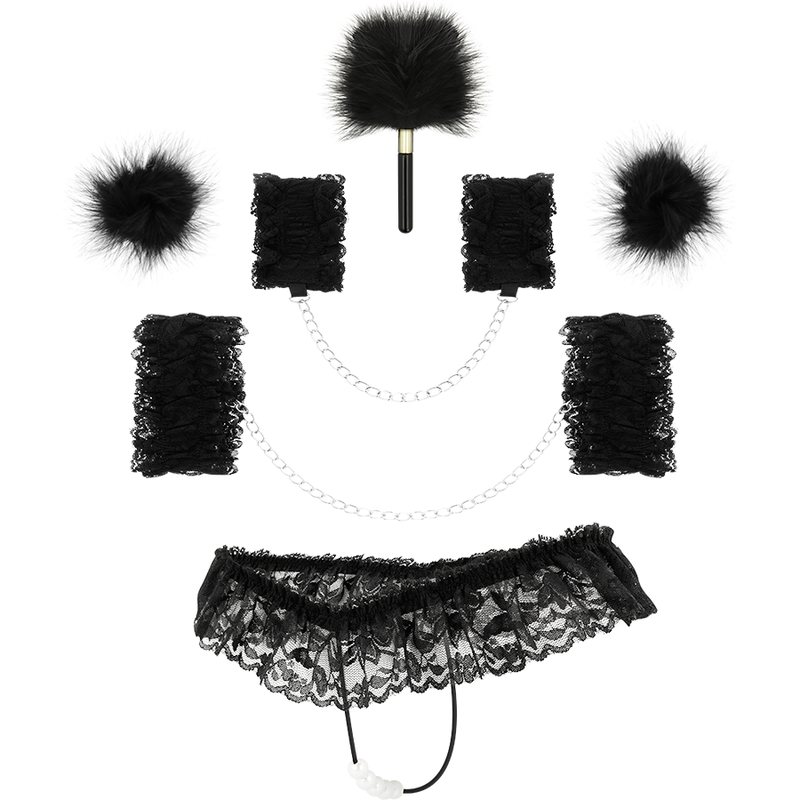 COQUETTE CHIC DESIRE - LACE BONDAGE SET DELUXE BLACK - 53Xshop