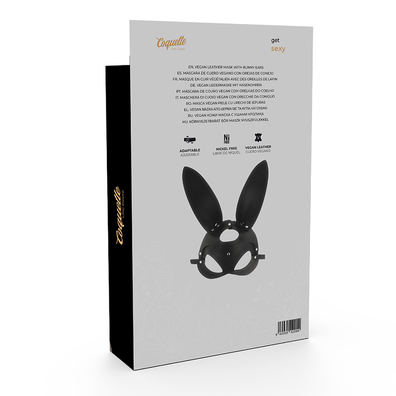 COQUETTE CHIC DESIRE - VEGAN LEATHER MASK WITH BUNNY EARS - 53Xshop