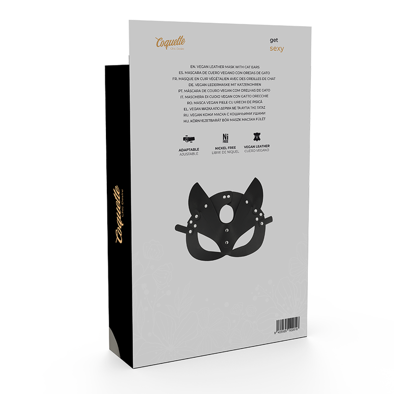 COQUETTE CHIC DESIRE - VEGAN LEATHER MASK WITH BUNNY EARS - 53Xshop
