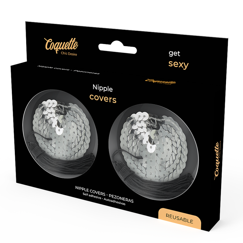 COQUETTE CHIC DESIRE - NIPPLE COVERS SILVER - 53Xshop