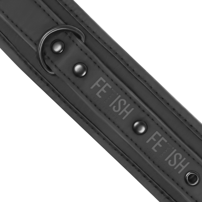 FETISH SUBMISSIVE - VEGAN LEATHER HANDCUFFS WITH NOPRENE LINING - 53Xshop