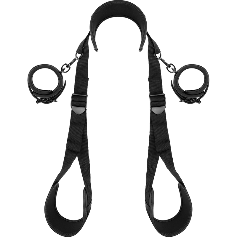 FETISH SUBMISSIVE - OPEN LEGS POSITION WITH NOPRENE LINING HANDCUFFS - 53Xshop
