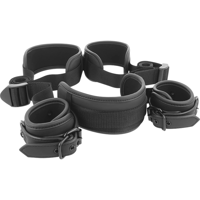 FETISH SUBMISSIVE - OPEN LEGS POSITION WITH NOPRENE LINING HANDCUFFS - 53Xshop