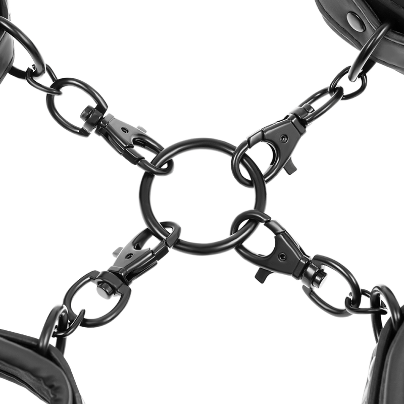 FETISH SUBMISSIVE - SET OF HAND AND ANKLE HANDCUFFS WITH NOPRENE LINING - 53Xshop
