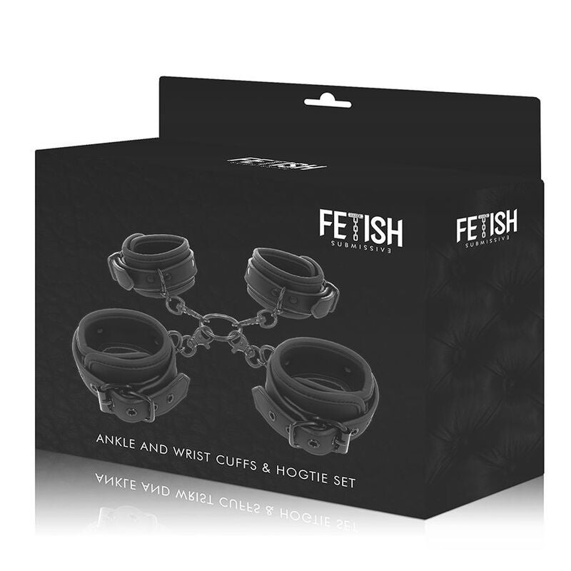 FETISH SUBMISSIVE - SET OF HAND AND ANKLE HANDCUFFS WITH NOPRENE LINING - 53Xshop