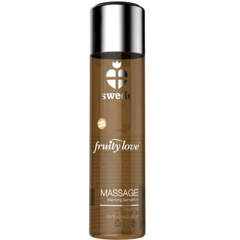 SWEDE - FRUITY LOVE WARMING EFFECT MASSAGE OIL INTENSE DARK CHOCOLATE 120 ML - 53Xshop