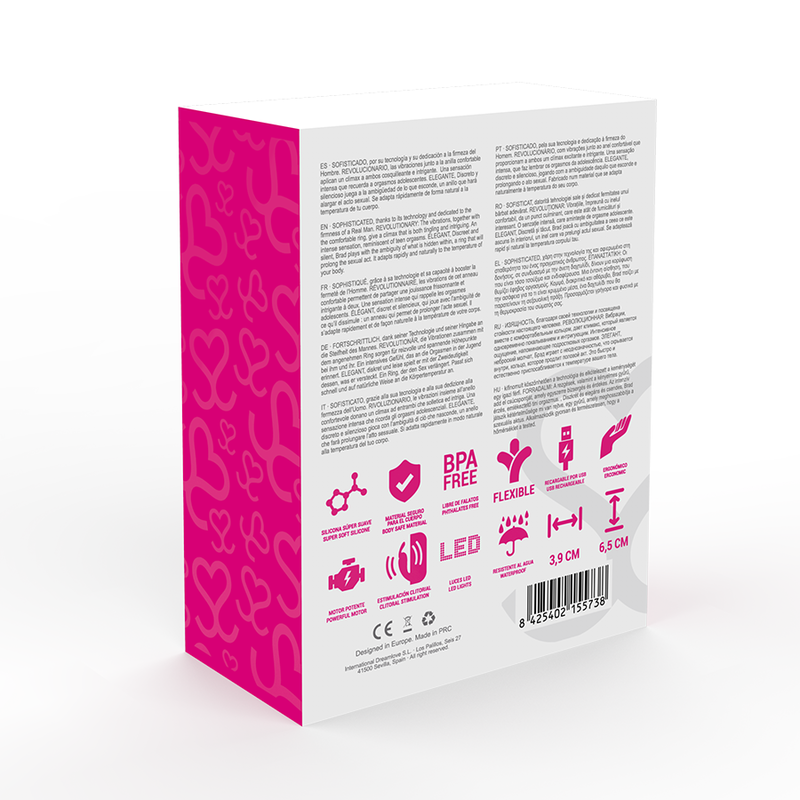 MORESSA - BRAD PREMIUM SILICONE RECHARGEABLE PINK - 53Xshop