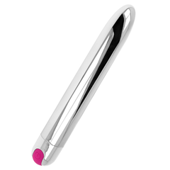 OHMAMA - RECHARGEABLE SILVER VIBRATOR 10 MODES 18.5 CM - 53Xshop