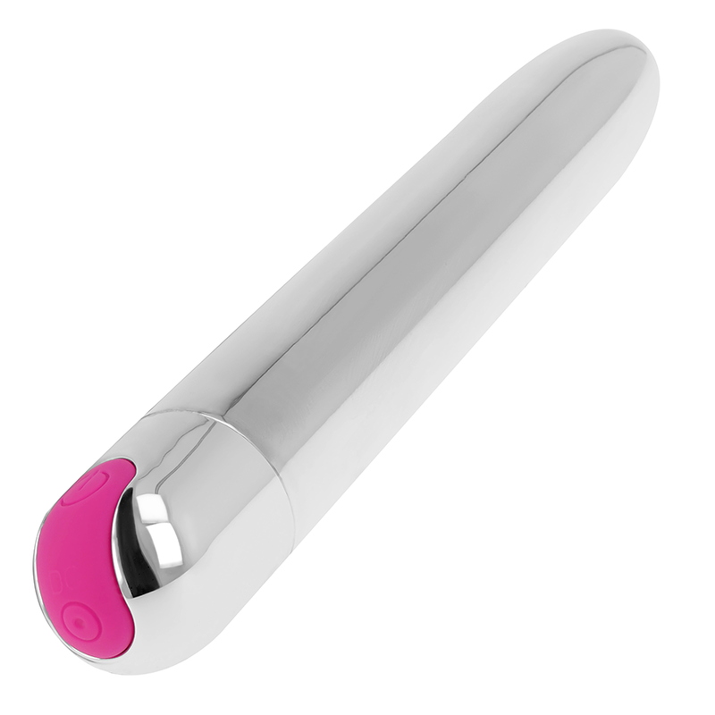 OHMAMA - RECHARGEABLE SILVER VIBRATOR 10 MODES 18.5 CM - 53Xshop