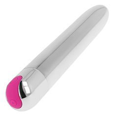 OHMAMA - RECHARGEABLE SILVER VIBRATOR 10 MODES 18.5 CM - 53Xshop
