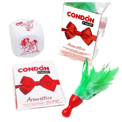 INEDIT - BOW GIFT BOX (DICE + CONDOM + PEN) - 53Xshop