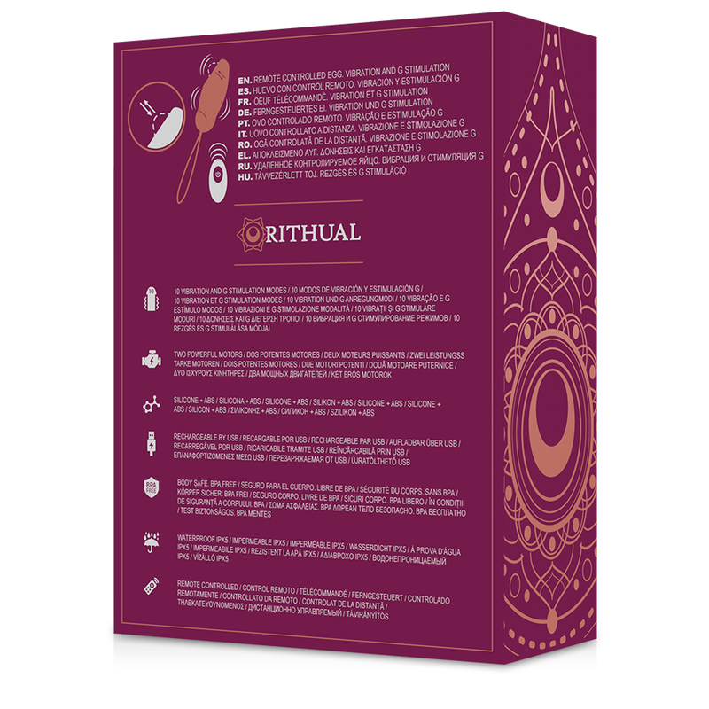 RITHUAL - PRIYA EGG REMOTE CONTROL G-SPOT + VIBRATION - 53Xshop