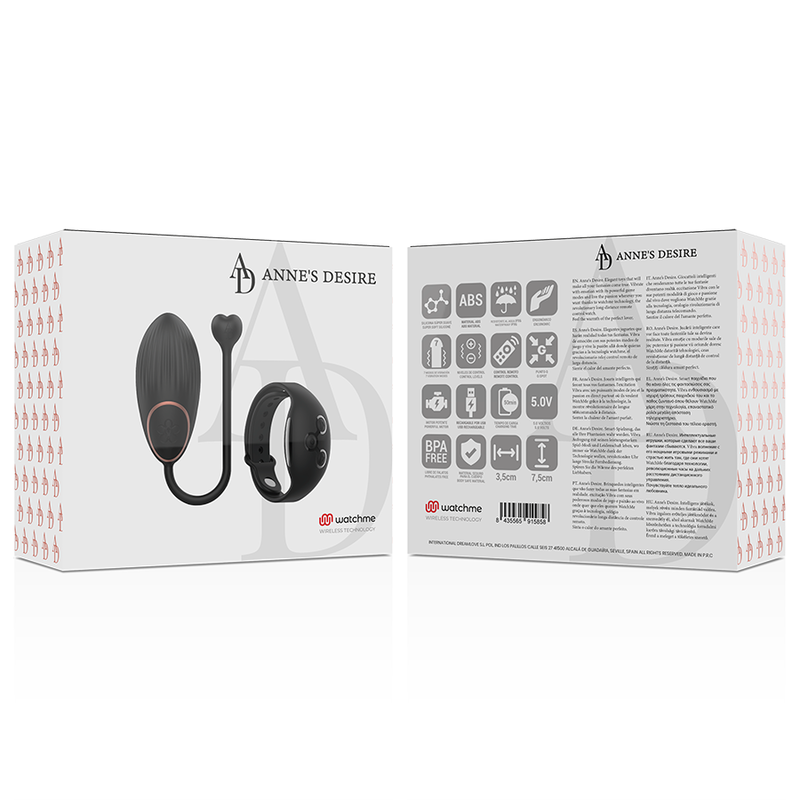 ANNE'S DESIRE - EGG REMOTE CONTROL TECHNOLOGY WATCHME BLACK - 53Xshop