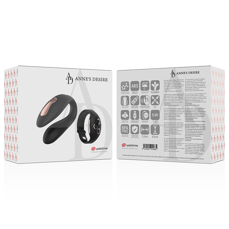 ANNE'S DESIRE - DUAL PLEASURE TECNOLOG A WATCHME BLACK/GOLD - 53Xshop