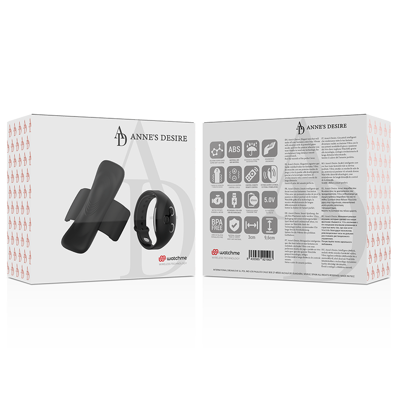 ANNE'S DESIRE - PANTY PLEASURE TECNOLOG A WATCHME BLACK - 53Xshop