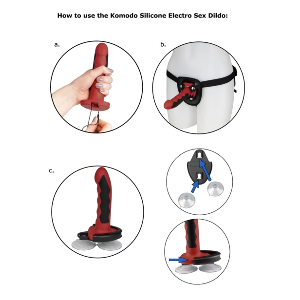 ELECTRASTIM - SILICONE FUSION KOMODO DILDO - 53Xshop