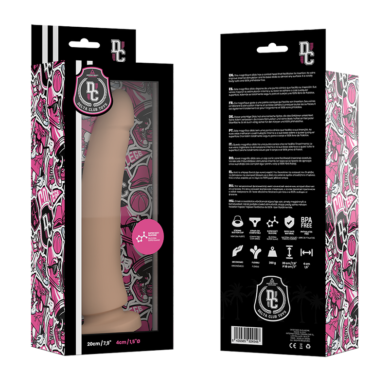 DELTA CLUB - TOYS NATURAL DILDO MEDICAL SILICONE 20 CM -O- 4 CM - 53Xshop